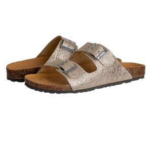 DUCCELLI Made in Italy Jaimee leather comfort lagenlook buckle Sandals